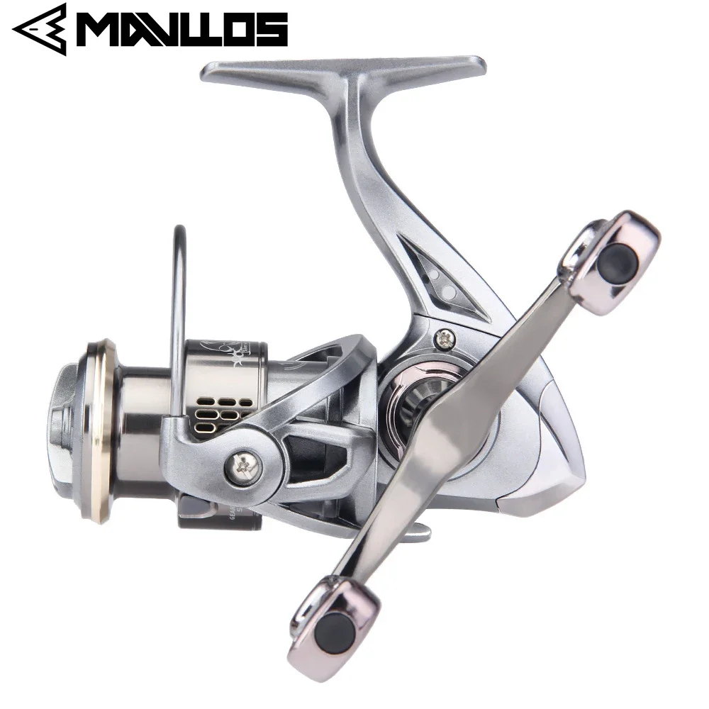 

Mavllos Crane Light Bass Spinning Reel with Double Handle, Ratio 5.2:1, Brake Force 8kg Shallow Spool Carp Fishing Reel