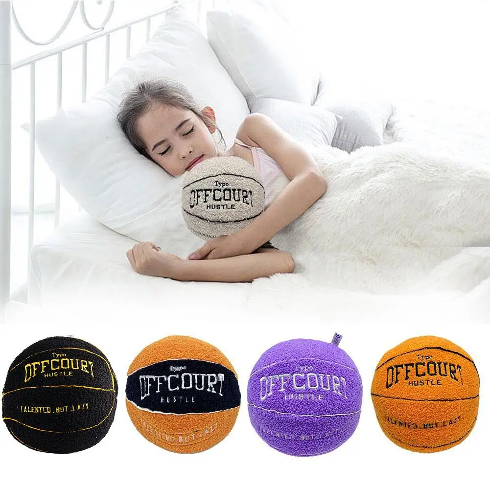 Offcourt Basketball Pillow Anime Plush Toy Simulation Gifts Children Plush Doll Basketball Soft Birthday Ball E9E0