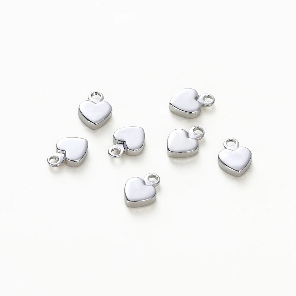 20 Stück 14K/18K vergoldete Herzform Messing Anhänger mit Loch verlängerte Kette Charms für DIY Halskette Schmuckherstellung Zubehör – Detail 7