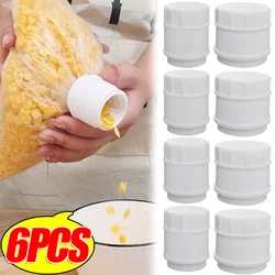 1/6pcs Round Food Bag Sealing Nozzle Plastic Fresh Keeping Sealer Clamp Food Close Storage Bags Seal Pour Tools Kitchen Supplies