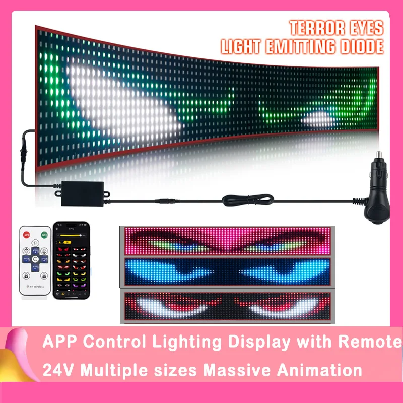 

Светодиодная матричная пиксельная панель «сделай сам», светодиодный дисплей, управление через приложение, грузовик, индивидуальный текстовый узор, освещение, гибкий экран, музыкальный режим, свет дьявольского глаза