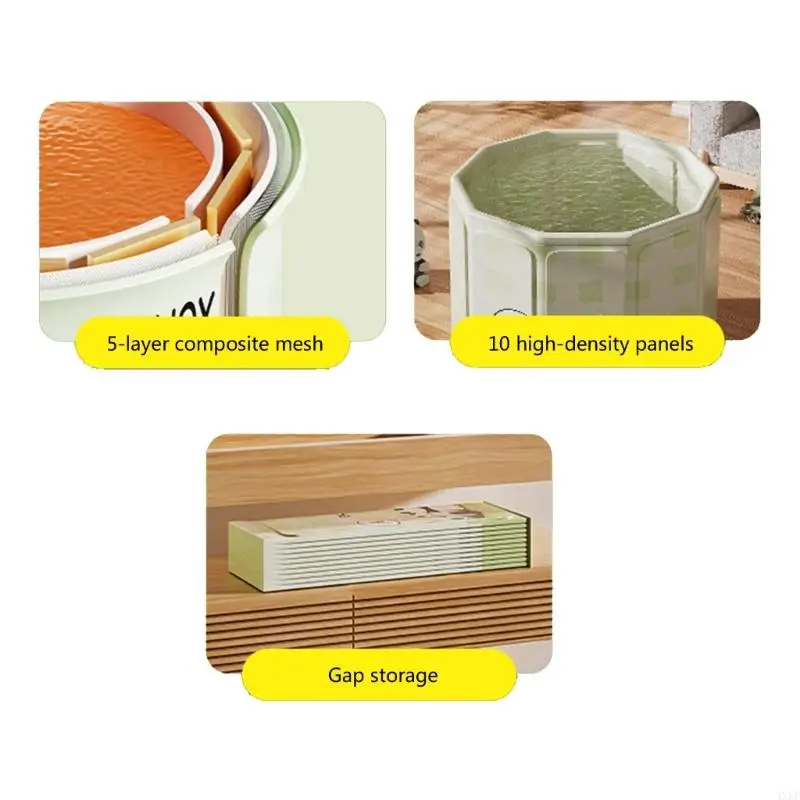 Collapsing Baby Bath Tub For 0 6 Years Old Large Capacity Infant Bathing Pool Rapiddry PVC Substance Space Saving Storage