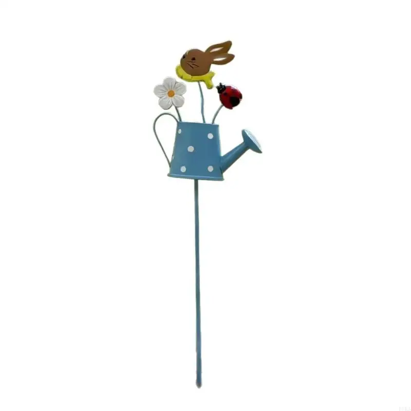  Weather Resistant Iron Flowers Stake Decorative Garden Stake Suitable For Outdoor Use In Gardens And Lawns