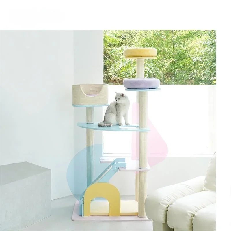 Acrylic Cat Climbing Frame,nest Tree All-in-one Large Frame, Through The Sky Column  Tower, Jumping Toys