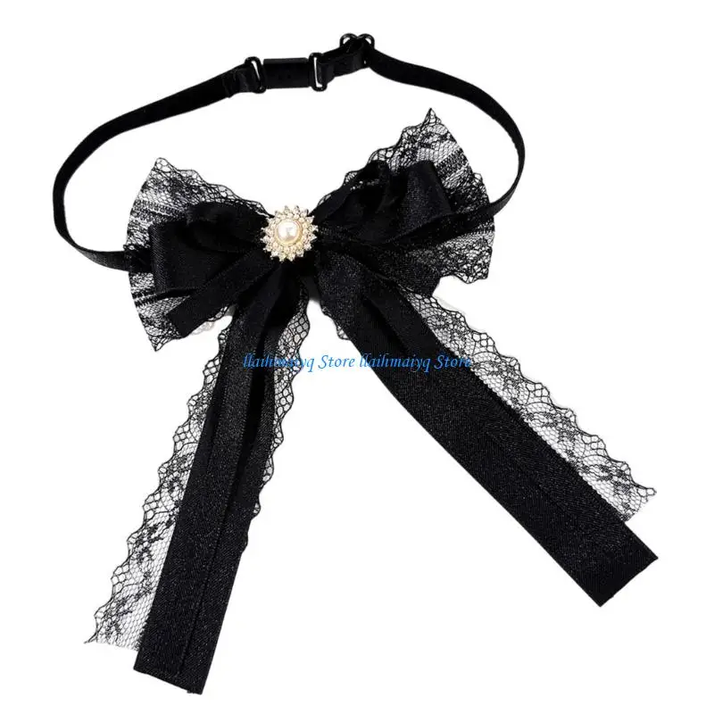 573B Professional Large Bowknot Necktie for Women and Girls Suitable for Business Conferences and Office