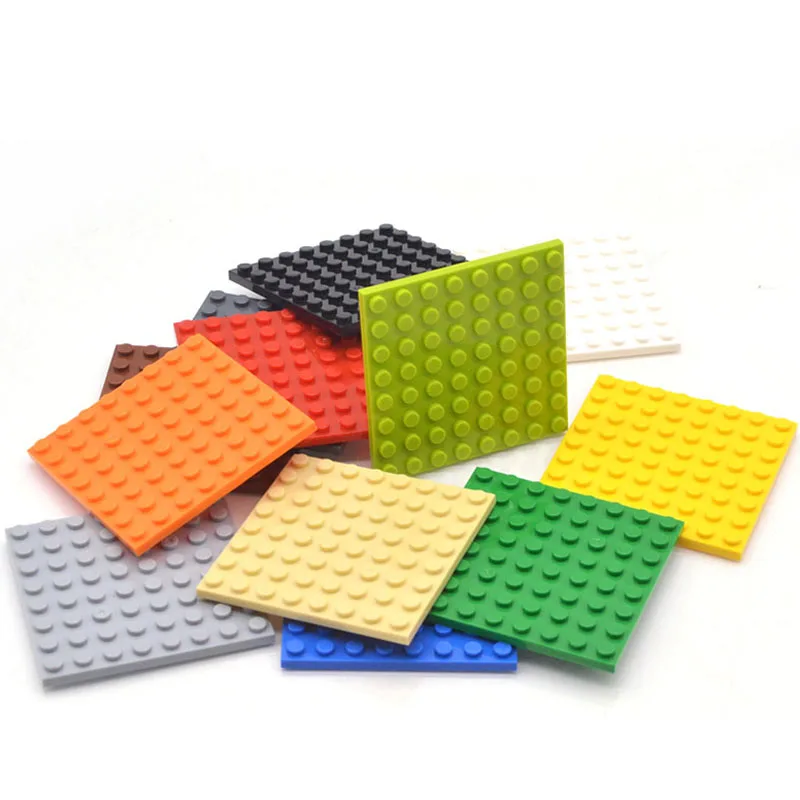 10pcs DIY Building Blocks Thin Figures Bricks 8x8 Dots 12Color Educational Creative Size Compatible With Brand Toys for Children