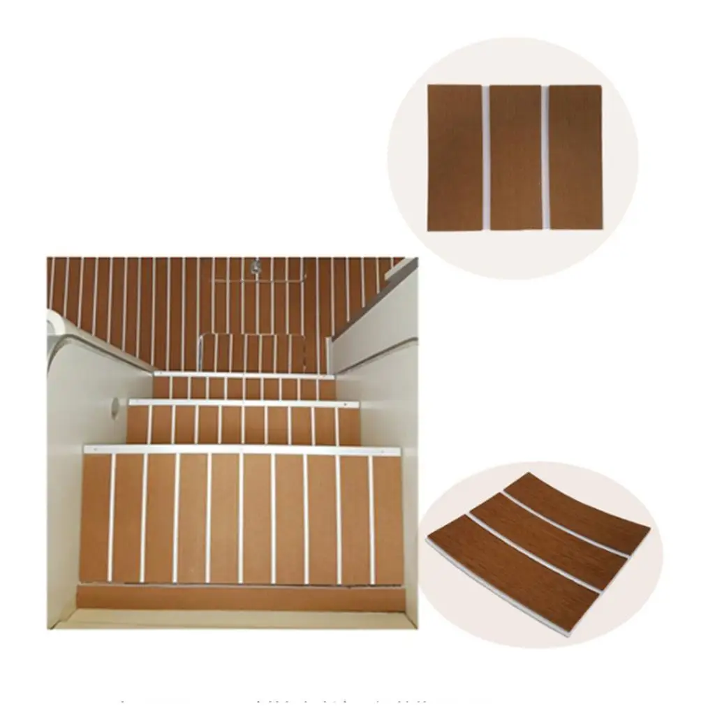 

EVA Faux Teak Decking Sheet Self-adhesion Boat Flooring Non-skid Marine Pad for Synthetic Teak Boats