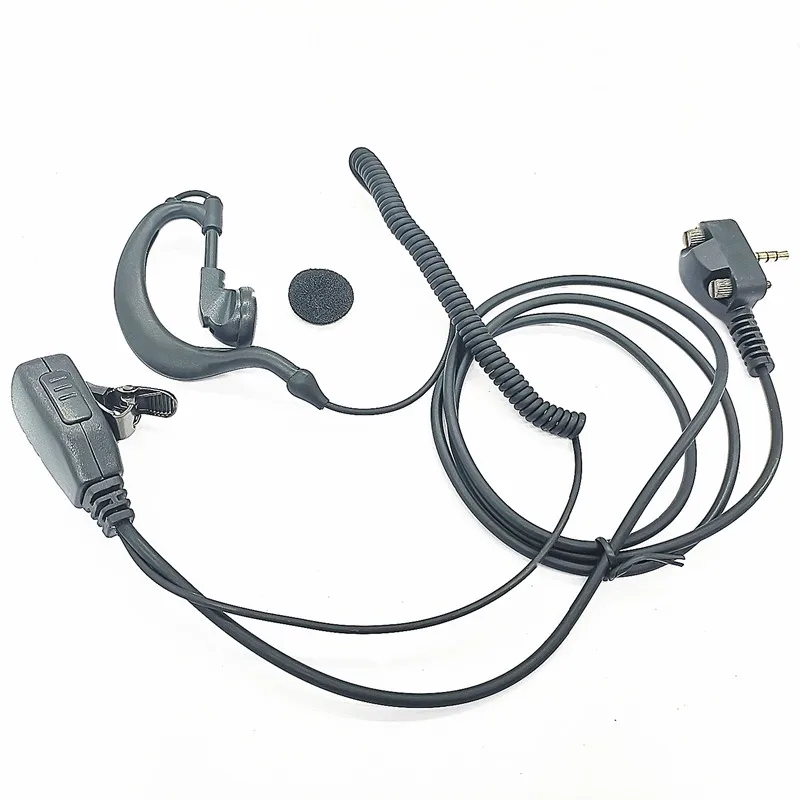Zestaw słuchawkowy ze śrubą w kształcie G z mikrofonem PTT, 3.5mm, do radia wierzchołkowego, EVX-261, VX-230, VX-231, VX-298, VX-350, VX-351