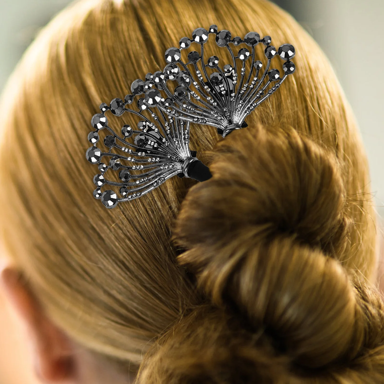 

2pcs Lazy Bun Maker Rhinestone Pearl Donut Hair Styling Tool French Twist Bun Curler For Wedding Bridal Hairstyles Hair