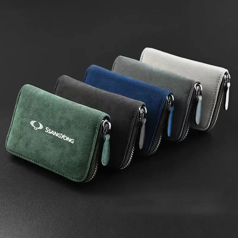 

Coral Fleece Card Holder Zipper Wallet for Ssangyong Actyon Rexton Korando Rodius Kyron Tivoli Musso XLV Actyon Car Accessories