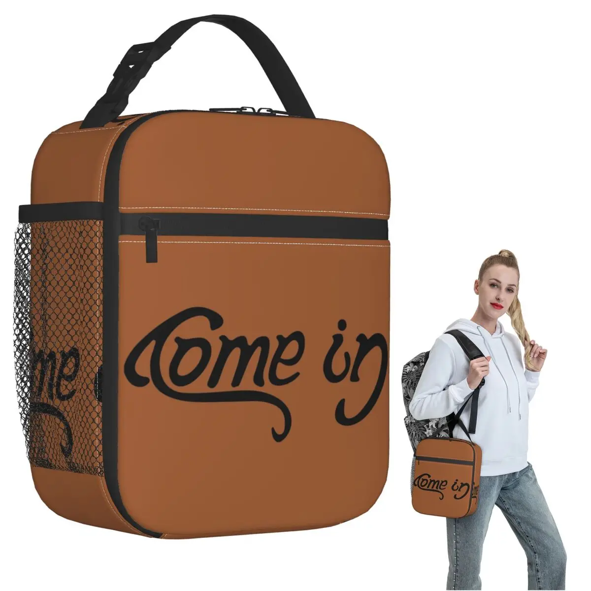 

Come In Go Away Insulated Lunch Bag for Women Kids Leakproof Food Boxes Thermal Lunch Box Tote