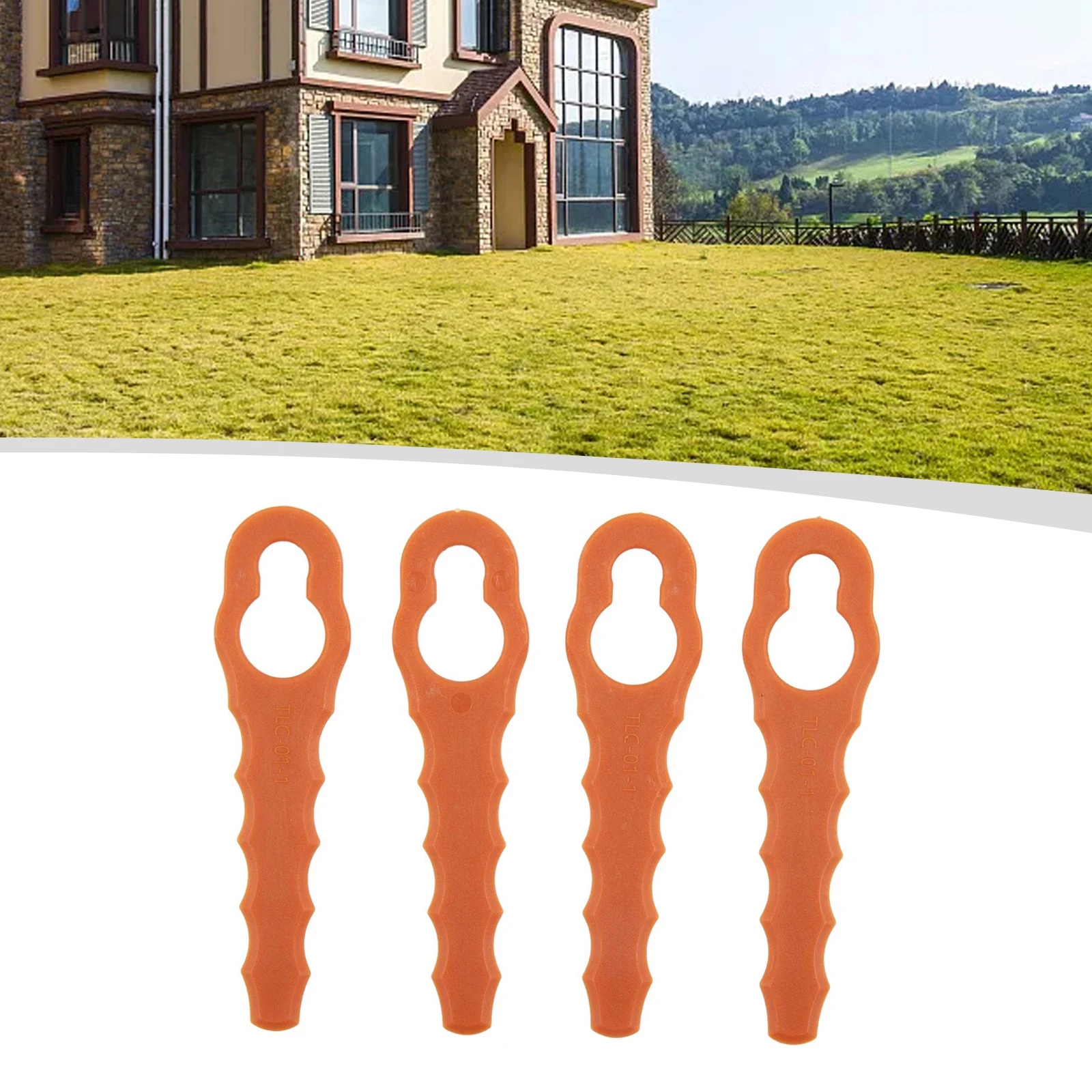 Lames de tondeuse à gazon 79x19mm, couleur Orange, plastique, INSTALLATION facile pour Worx WG150/WG151/WG151