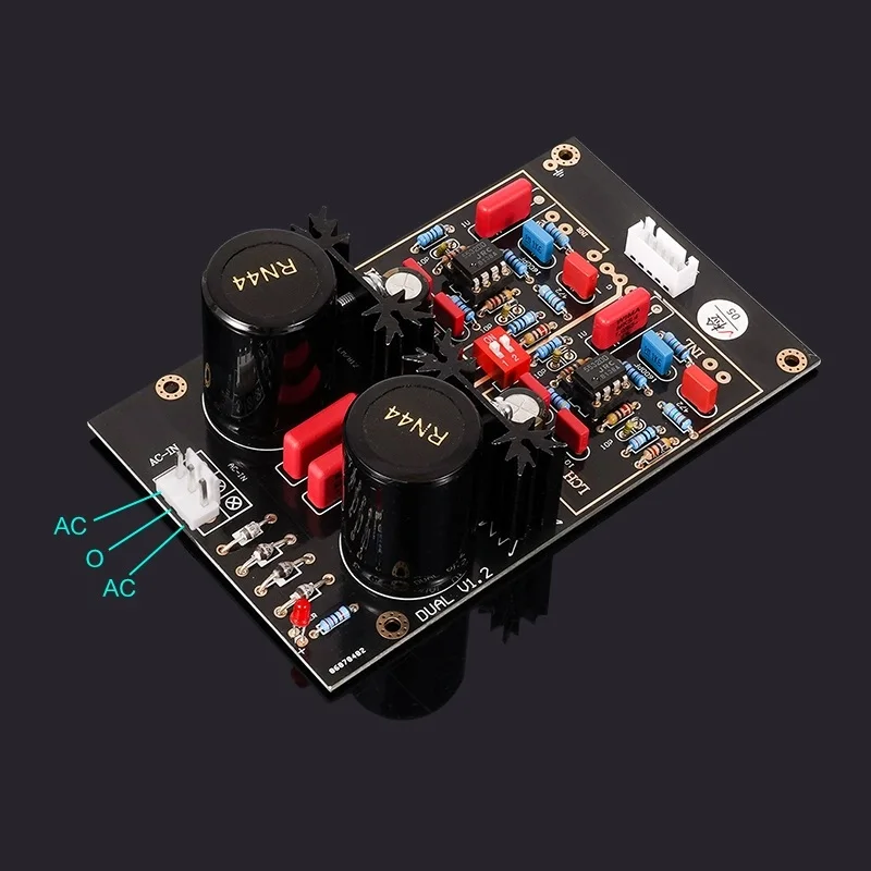 V2025 MM MC Phono Turntable Preamp  Pre-amplifier Dual Phono Preamplifier Circuit,Upgradable OPAMP