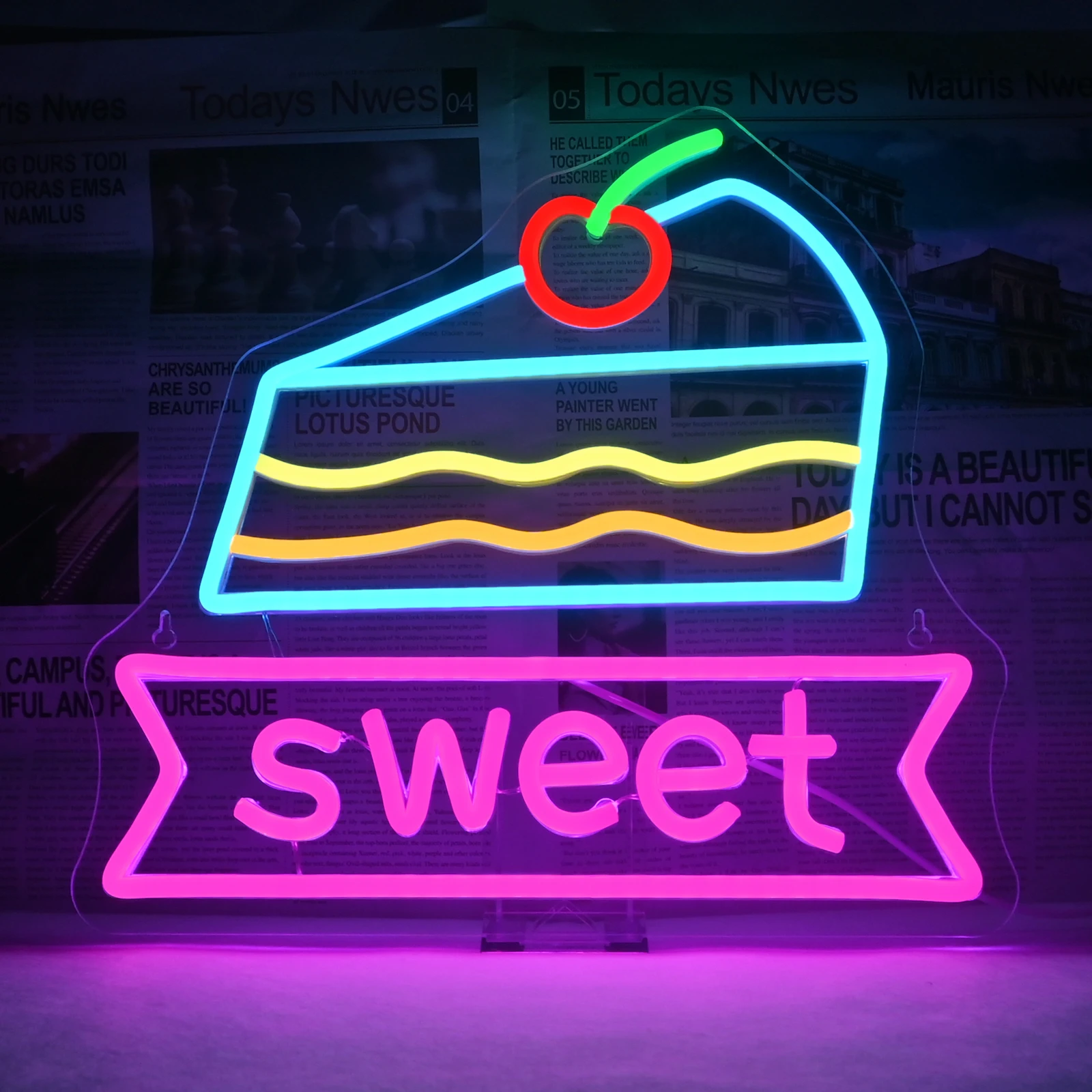 

Dessert Sweet Neon Sign Custom For Shop Wall Decor Sign 5/12V USB Power Art Neon Logo For Room Decoration Dessert Shop Dimmable