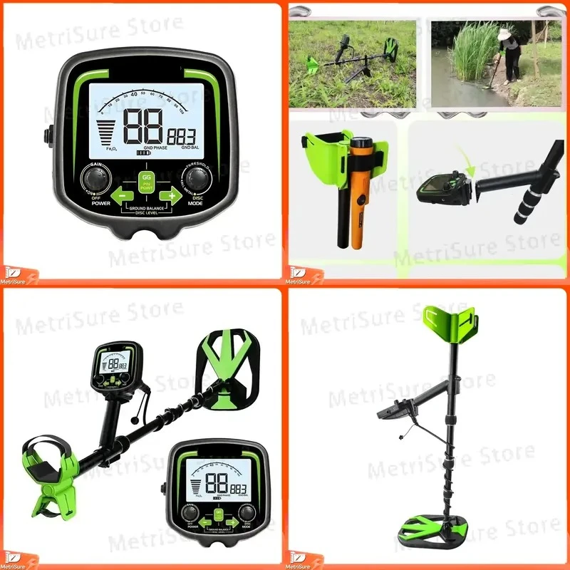 Lightweight Waterproof Metal Detector with Large Probe Plate Professional Deep Seeking Treasure Hunting Gold Detector