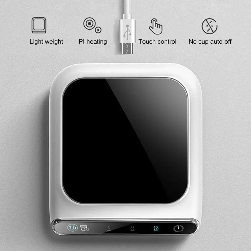 جهاز تدفئة كوب صغير محمول USB ، كوب قهوة قاعدة تسخين ، 3 تروس ، سخانات كوب ماء شاي الحليب ، وسادة تدفئة مكتب منزلي
