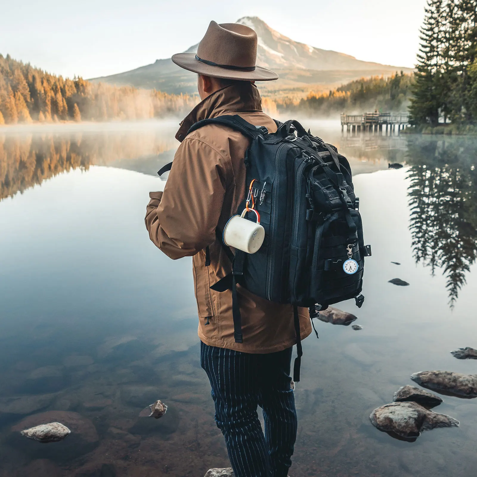 2Pcs Nurse Hanging Watches Mini Quartz Keychain Lightweight Practical Small Decoration Gift Pocket Watch