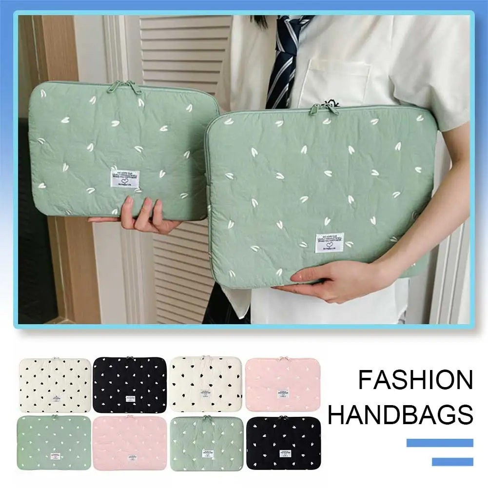 Heart Embroidery Laptop Storage Bag Full Protection & Lightweight Laptop Carrying Bag Laptop Protective Case for Home Storage