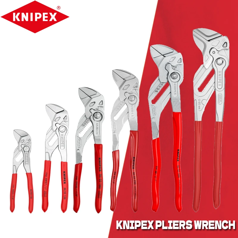 KNIPEX 86 03 125 Pliers Wrench Gripping Holding Pressing Bending Applications Water Pipe Plier 86 03 150 Knipex 86 03 180