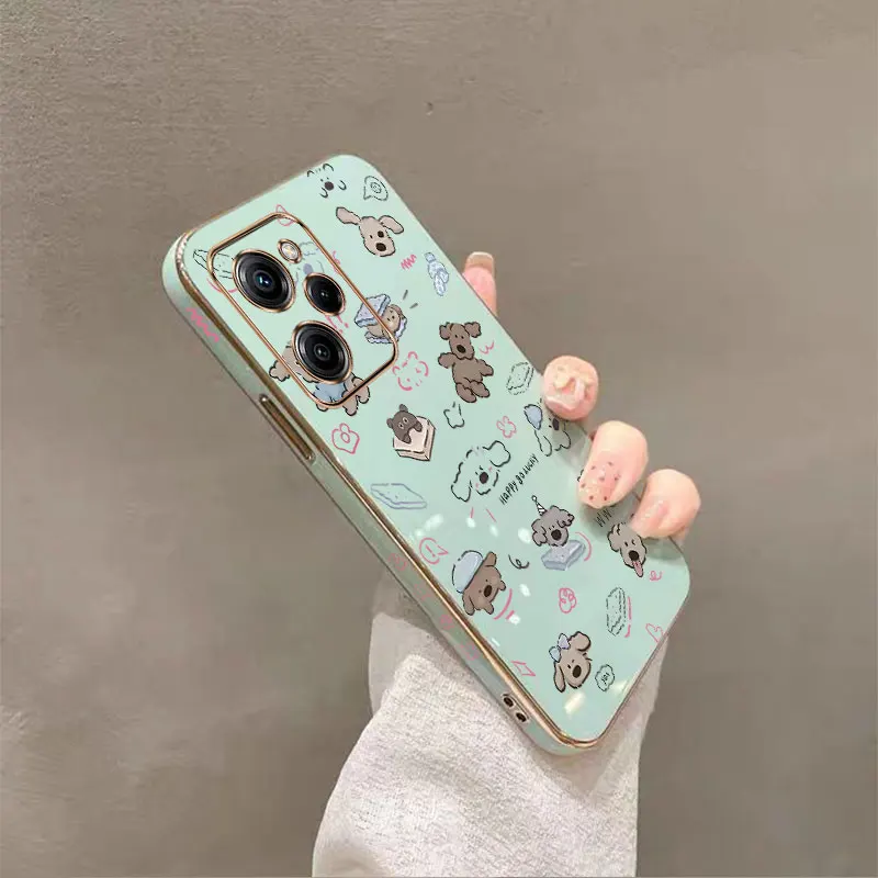 X5Pro Lucky Dog Plating Phone Case For Xiaomi POCO X5 X4Pro X4NFC X4GT X3Pro X3GT X3 X2 M5 M4Pro M4 M3Pro M3 Cover