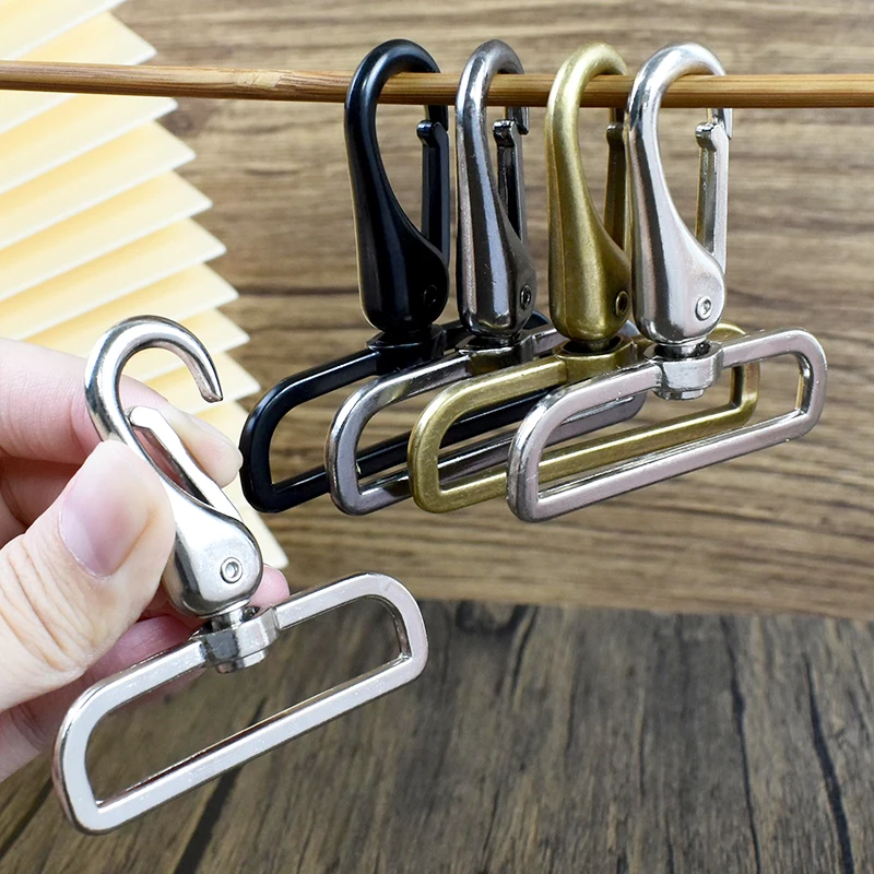

2-10Pcs 50mm Metal Swivel Lobster Clasp Bag Strap Connector Clip Buckle Carabiner Handbag Snap Hook Keychain Hardware Accessory