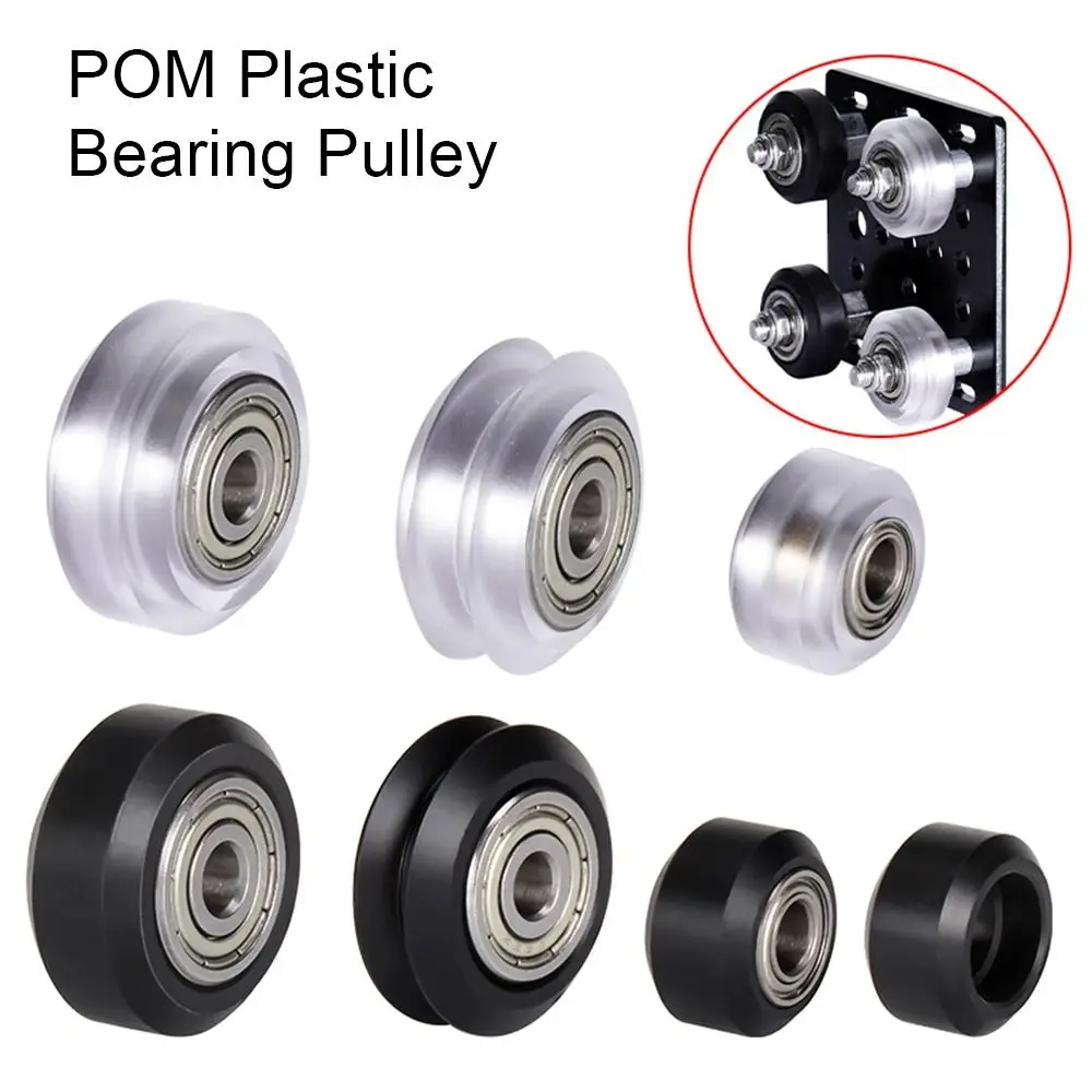 1Pc/5Pcs 625ZZ 625RS Bearing Pulley Plastic Small Big V-Slot Models POM Wheel MR105zz Black Transparent Idler Gear