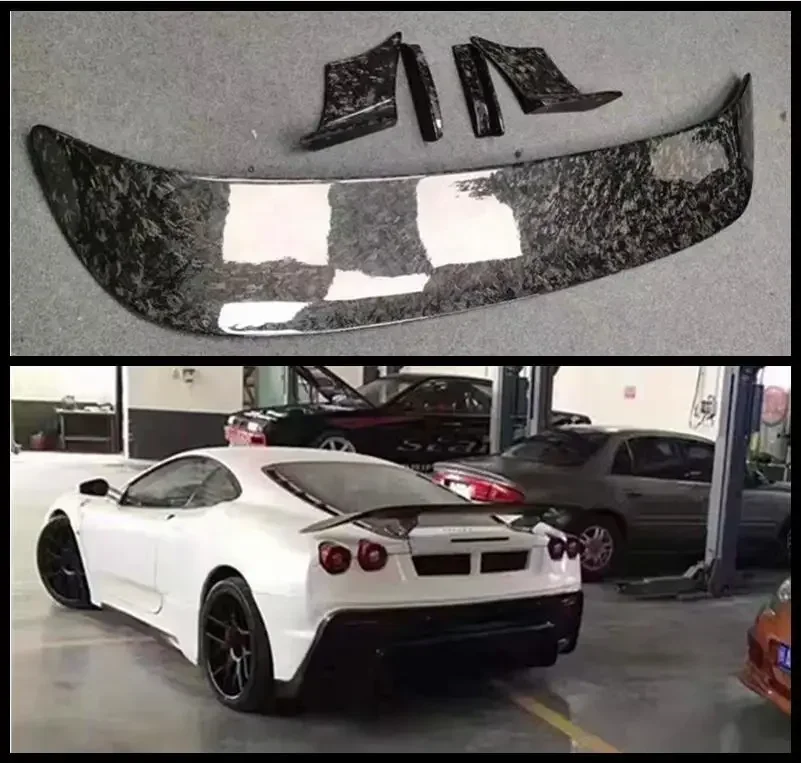 REAL CARBON FIBER REAR WING TRUNK LIP SPOILER FOR Ferrari F430 2005 2006 2007 2008 2009