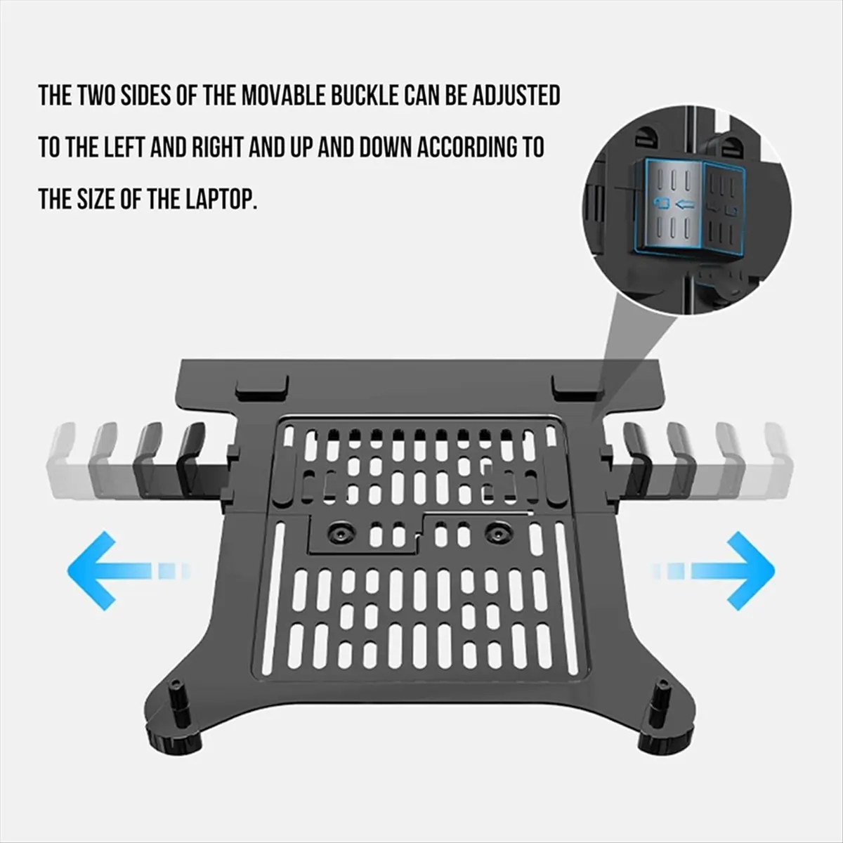 ABKM New FP-2 Laptop Mount Tray Laptop Holder Arm Mount Vented Notebook Tray Expandable Clamps for 10-17Inch Notebook