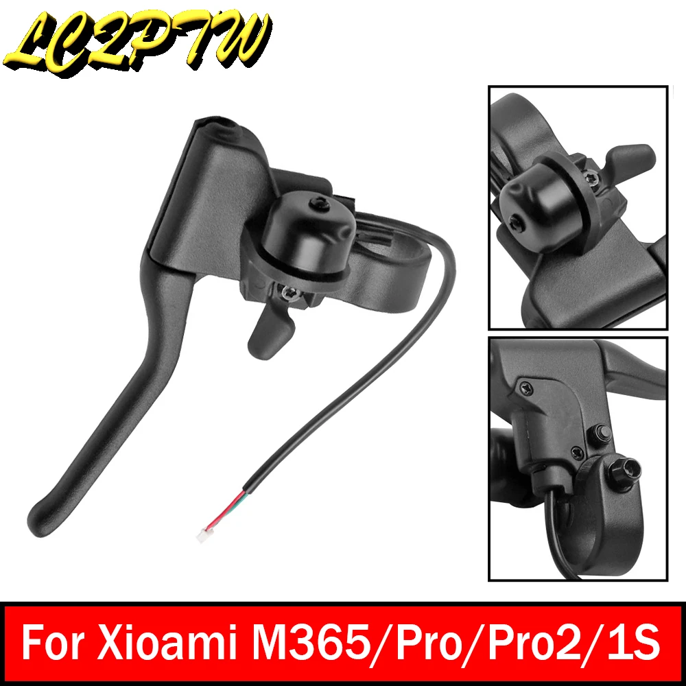 2 in 1 Brake Lever Handle With Bells Replacement Handle For Xiaomi M365/1s Pro/Pro2 Cycling Aluminum Alloy Brake Lever Handle