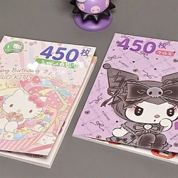 450 naklejek Hello Kitty Sanrio Kawaii Kuromi Mymelody Ledger Materiał Śliczna kreskówka Cinnamoroll Wodoodporne naklejki Diy Prezent dla dziecka