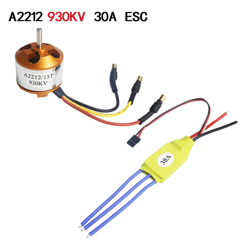 XXD A2212 A2208 930KV 1000KV 1400KV 2200KV 2700KV Bezszczotkowy silnik z bezszczotkowym regulatorem prędkości silnika ESC 30A do drona RC FPV — zdjęcie 7