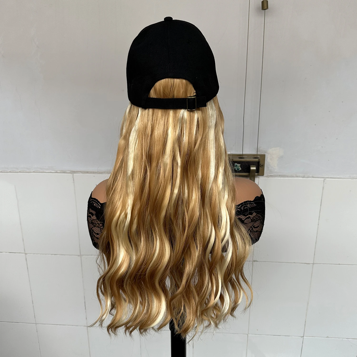 Baseball Hat Hooded Wig Hat Wig Wavy Curl Wig Synthetic Wig Beginners Friendly Heat Resistant Natural Looking For Daily Use