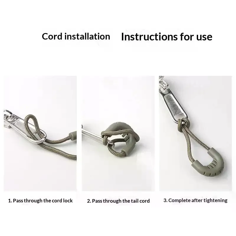 5Pcs Durable Replacement Zipper Pullers Anti-break Universal Zipper Repair Tools for Backpack Luggage Jacket Camping Tent