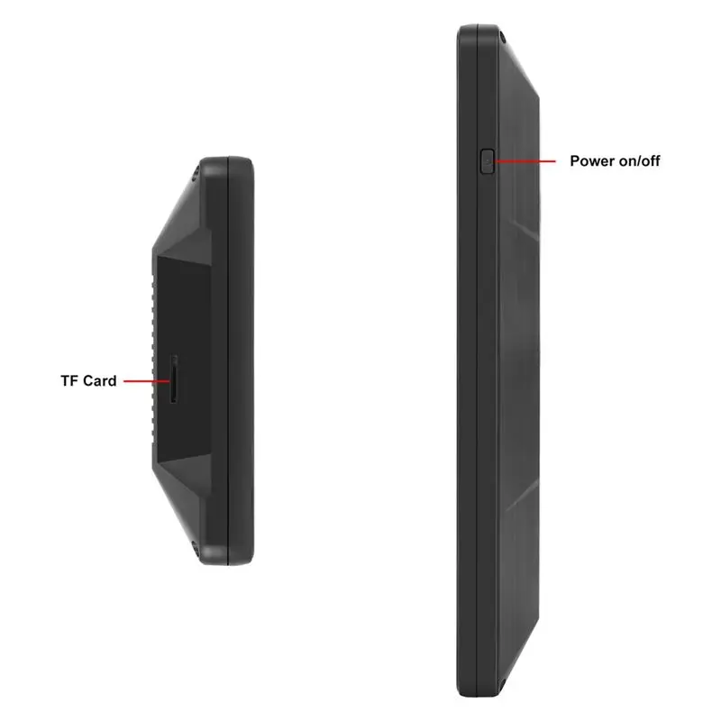 A76T-10.36Inch Car Side View Vertical Monitor For Truck Bus Rearview Mirror Touch Screen 2 Channel DVR IP68 Recorder - view 2