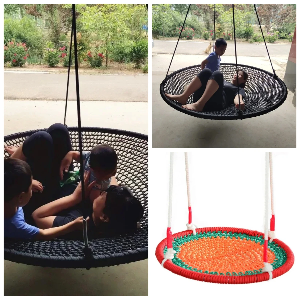 Children's swing large playground scenic outdoor disc round bird's nest courtyard
