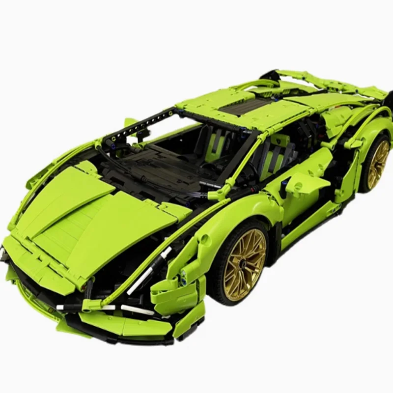 3696-teiliger Technischer Rennwagen-Bausatz, Sportwagen-Modellbausatz, Mechanisches Geschwindigkeitsfahrzeug, Supersportwagen-Spielzeug, Geburtstags- und Weihnachtsgeschenke