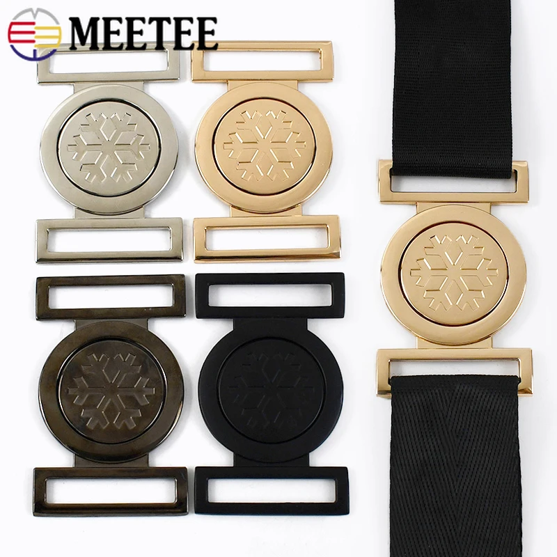 1-5Pcs 40mm Meetee Metal Belt Buckle Women Coat Down Jacket Decorative Clasp Waistband Clothes Snap Hook Hardware Accessories