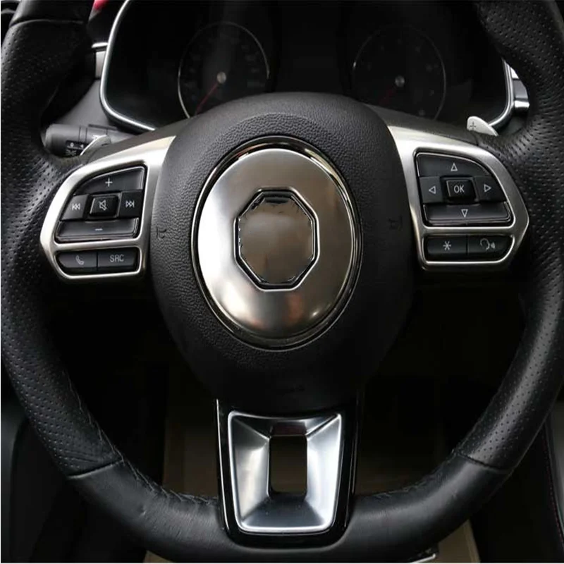 Car Steering Wheel Trim Control Button Frame Cover For MG MG5 MG6 HS ZS GS 2017- 2022 Steering Wheel Frame Decoration Cover Trim