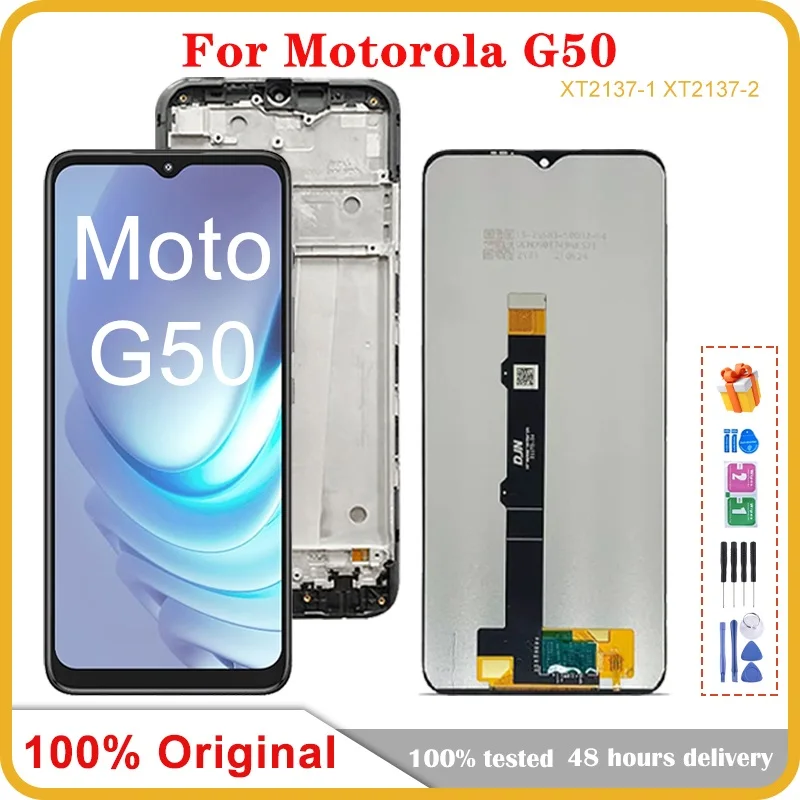 

100% Original 6.5'' LCD For Motorola Moto G50 LCD Display Touch Screen Assembly For Motorola G50 LCD XT2137-1,XT2137-2 display