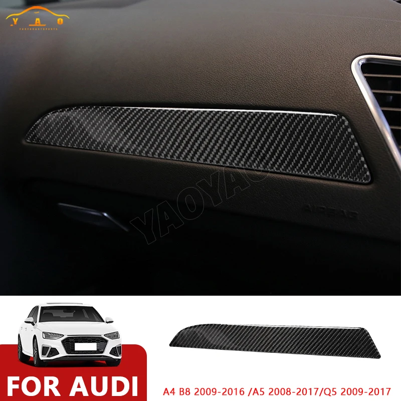 

Carbon Fiber For Audi A4L A4 B8 2009-2016 Q5 2009-2017 A5 2008-2017 Car Instrument Desk Trim Sticker Cover