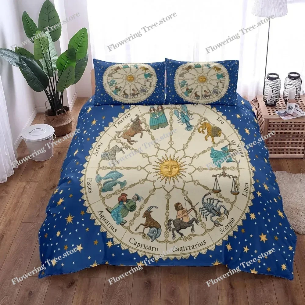

Celestial Constellation Bedding Set King Queen Double Full Twin Single Size Duvet Cover Pillow Case Bed Linen Set