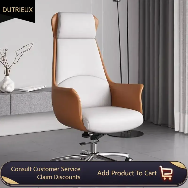 

Luxury Modern Office Chair Tall Beige Elegant Gaming Computer Ergonomic Chairs Design Rolling Study Sedia Da Scrivania Furniture