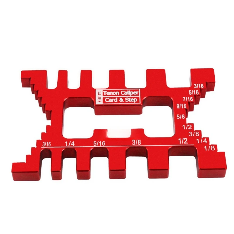 Woodworking tenon opening gauge Aluminum alloy height push ruler tenon opening auxiliary tool