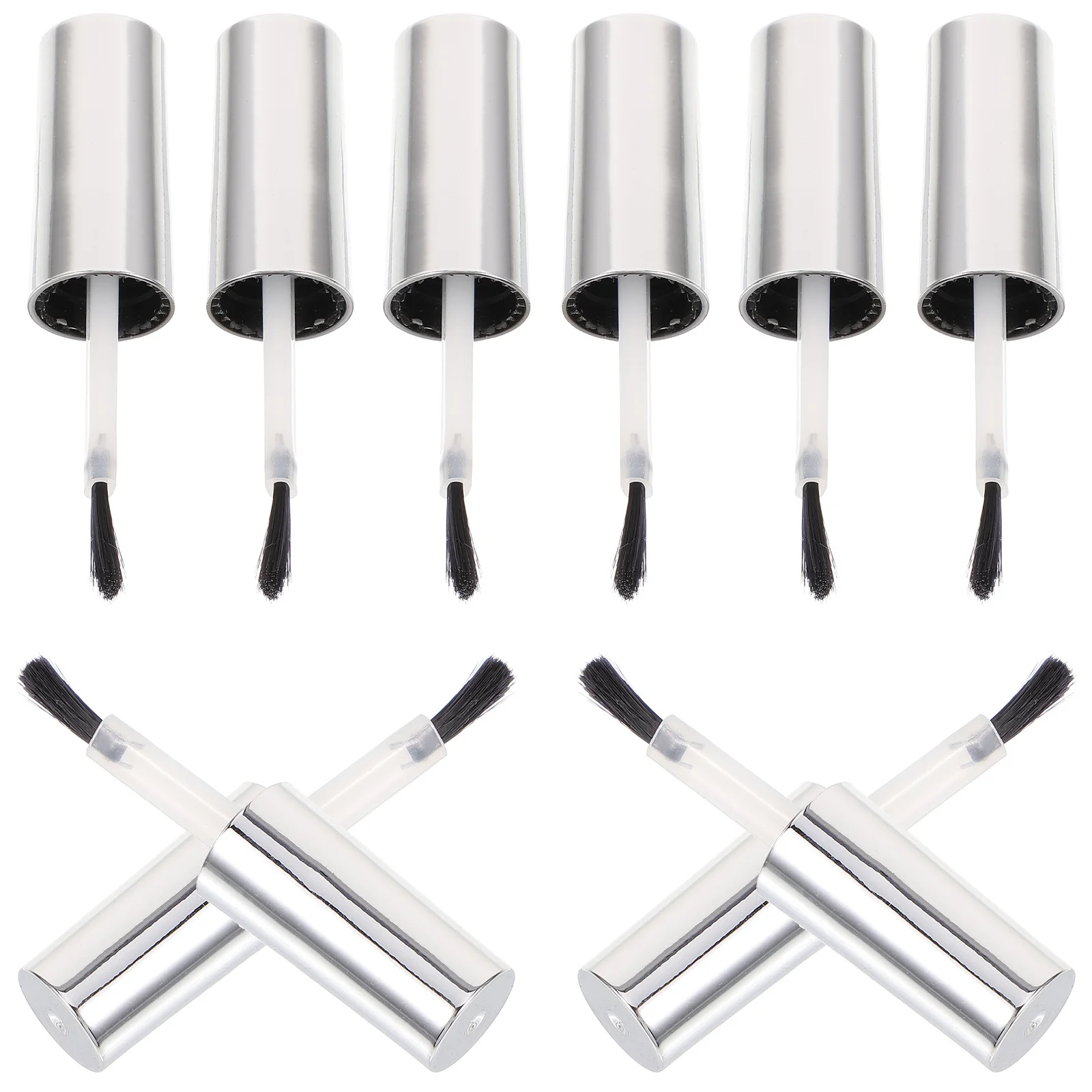 10 個マニキュア交換ブラシキャップスムーズな小型サイズ簡単に適用できるネイルサロン使用空ボトル詰め替えツールジェル