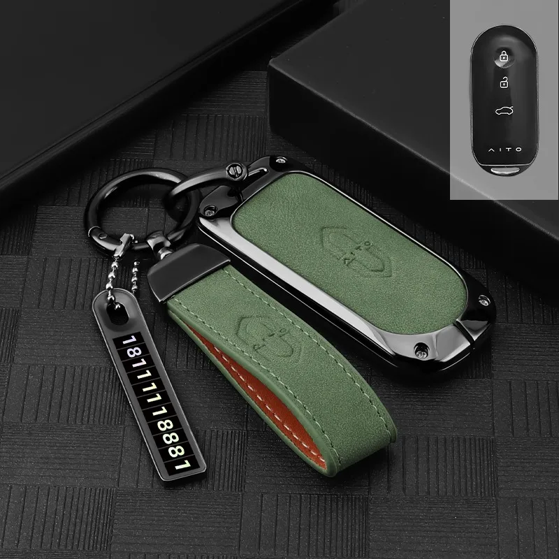 For Huawei Wen Jie AITO M5 M7 Celis High-end Galvanized Alloy Car Key Case Key Chain Protection Case Accessories for the car