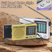 KK9 Full Band FM Radio Mini Portable Pocket Radio AM FM Radio LCD Display Digital Radio Battery Operated With Telescopic Antenna