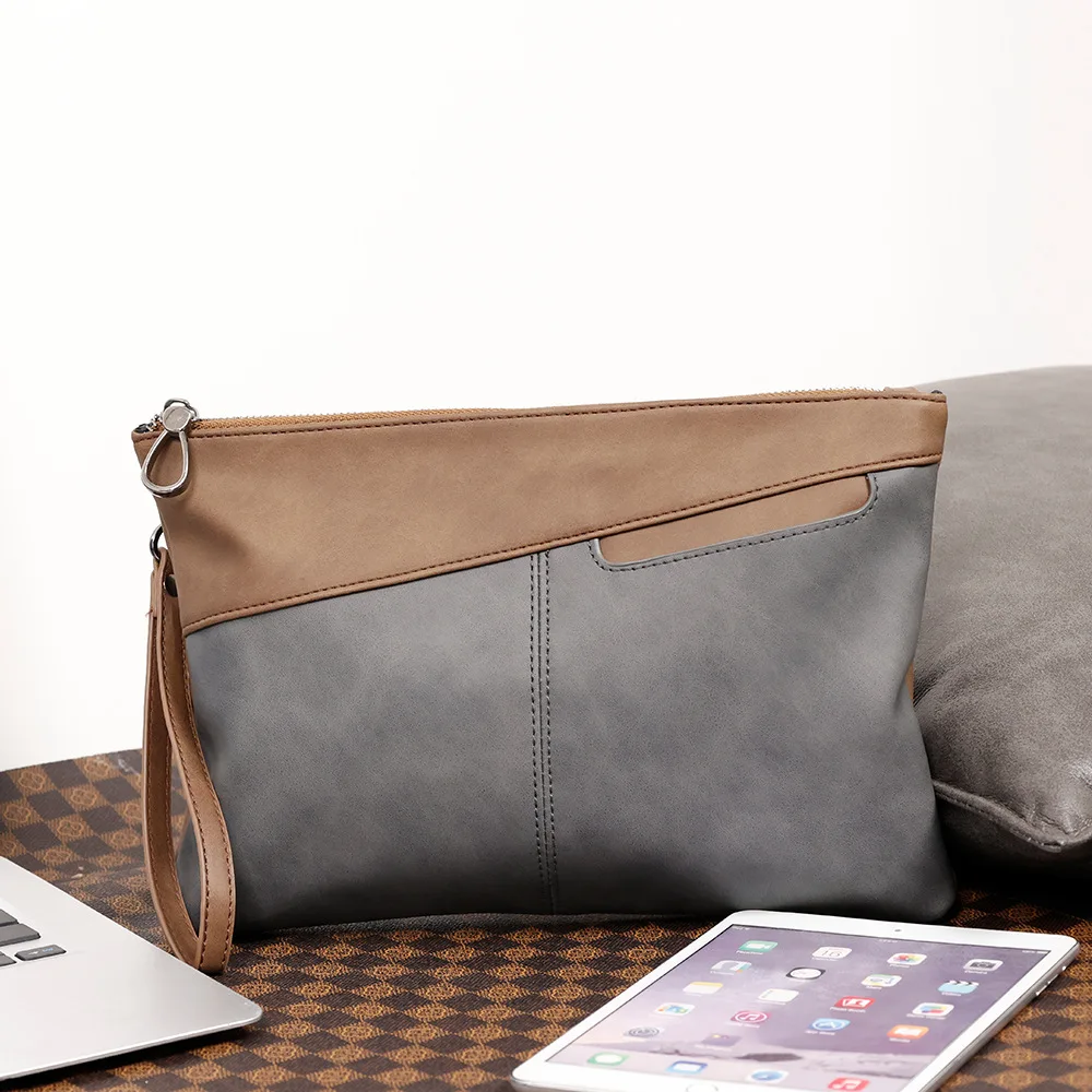 

Vintage Minimalist Men's Handheld Bag Envelope Clutch for Business