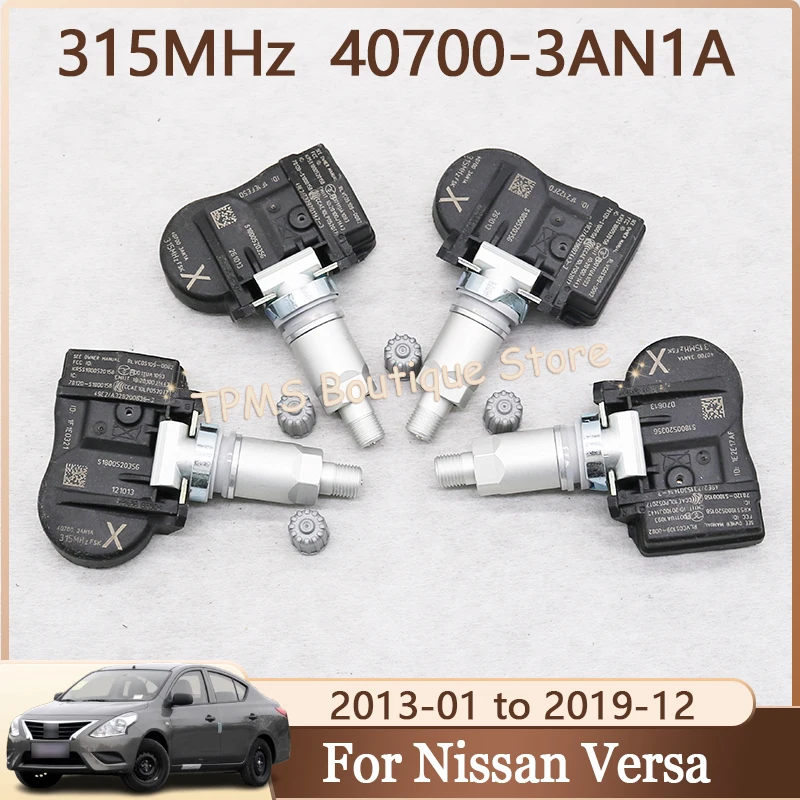 

4pcs 315MHz Car Tire Sensors System TPMS Sensor 40700-3AN1A For Nissan Versa Note Sentra Leaf