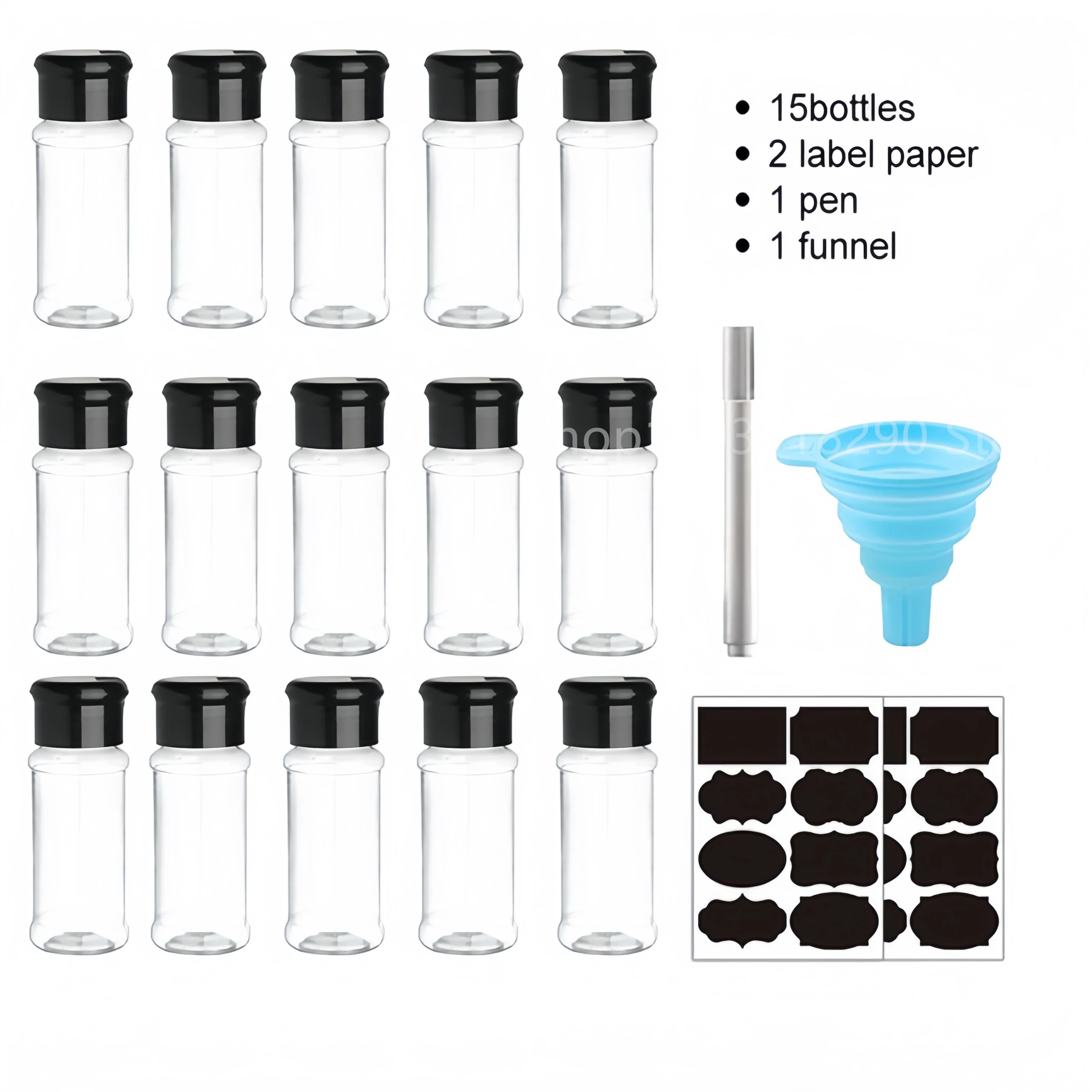 5/10/15/20 Pc Potten Voor Kruiden Zout En Peper Shaker Kruiden Pot Spice organizer Plastic Barbecue Kruiderij Keuken Gadget Tool