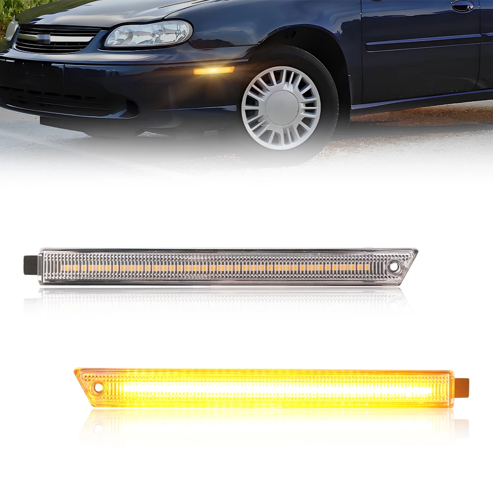 

2X передний боковой габаритный фонарь на крыло со светодиодной подсветкой для Chevy Malibu 1997-2003 годов Oldsmobile Cutlass 2004-2005 Chevy Classic